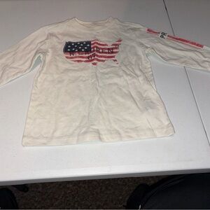 Ralph Lauren Kids Long Sleeve Tee with Flag Design